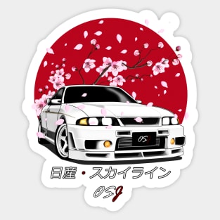 R33 White SunRise Edition Sticker